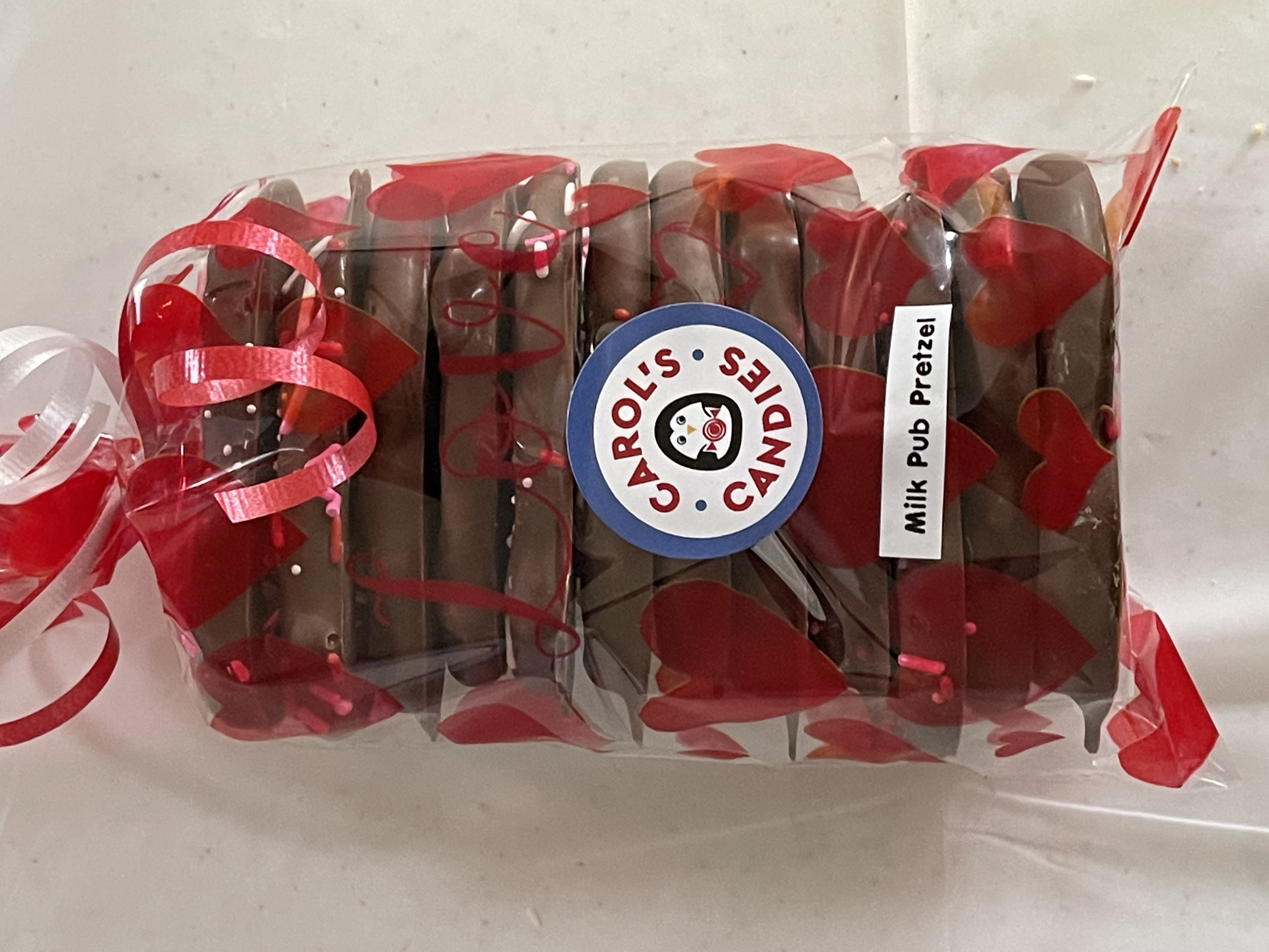 Love bag of 12 Pub Style Dark Chocolate Covered Pretzels