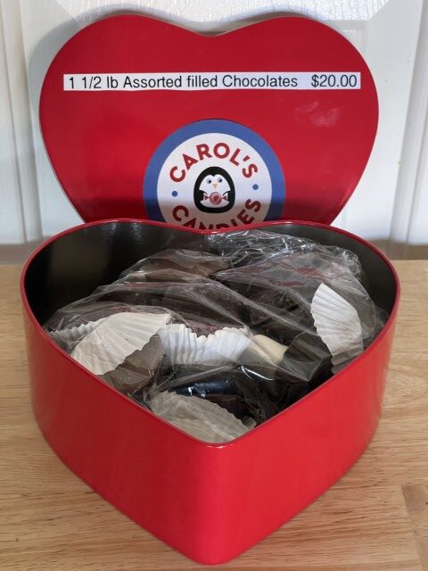 Valentine's Day 1 lb bag assorted filled chocolates